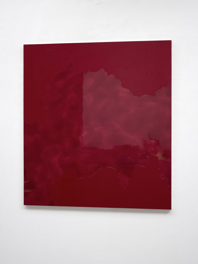 Raymund Kaiser, RO-H2, 2016, Öl, Lack, HDF-Schichtplatte, 110 x 100 cm, Galerie Floss & Schultz