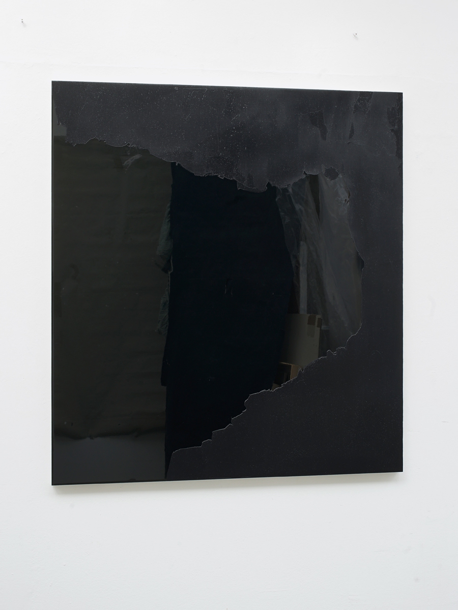 Raymund Kaiser, GRUEBLSCH-H1 (280317) 2017, Öl, Lack, HDF-Schichtplatte, 110 x 100 cm, Galerie Floss & Schultz