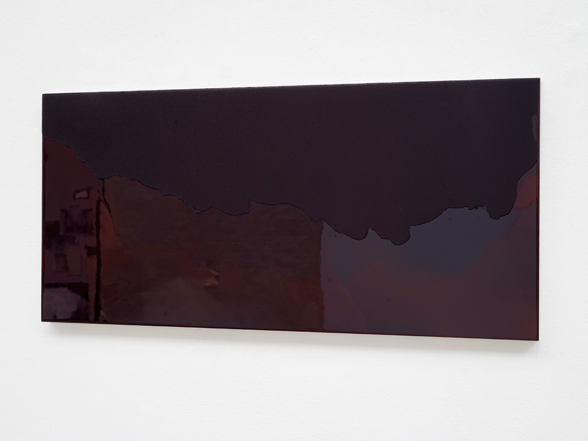 Raymund Kaiser, VIOD-H7 (080917) 2017, Öl, Lack, MDF, 32,7 x 69,4 cm