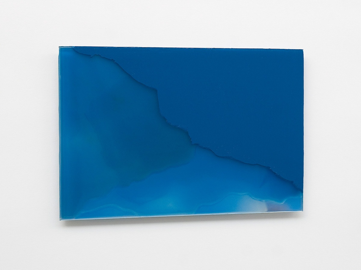 Raymund Kaiser, BL-GSP3 (121018) 2018; Öl, Lack, Glasspiegel, 20 x 30 cm