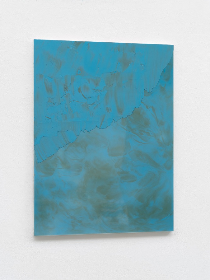 Raymund Kaiser, BL-H4, 2021, Öl, Lack, MDF, 70 x 52 cm