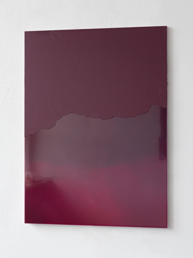 Raymund Kaiser, MAG-H7 (170825), 2025; Ölfarbe, Lack, MDF, 70 x 52 cm, Galerie Floss & Schultz