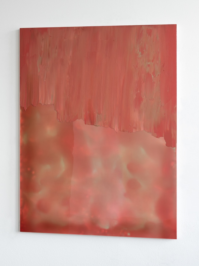 Raymund Kaiser, ROGRÜ-H2 (160725), 2025; Ölfarbe, Lack, Holzplatte, 115 x 87 cm