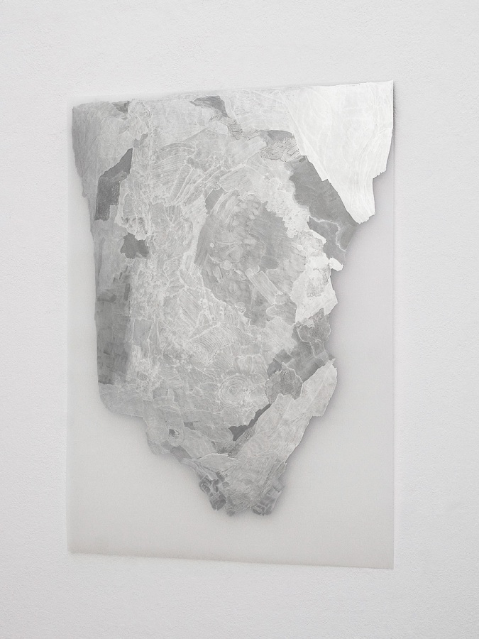 Raymund Kaiser, TransMark02 (160819) 2019; Lackmarker, Transparentpapier, 70 x 50 cm