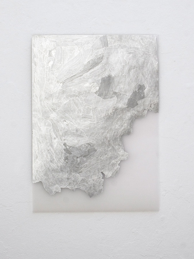 Raymund Kaiser, TransMark03 (220819) 2019; Lackmarker, Transparentpapier, 70 x 50 cm